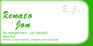 renato jon business card